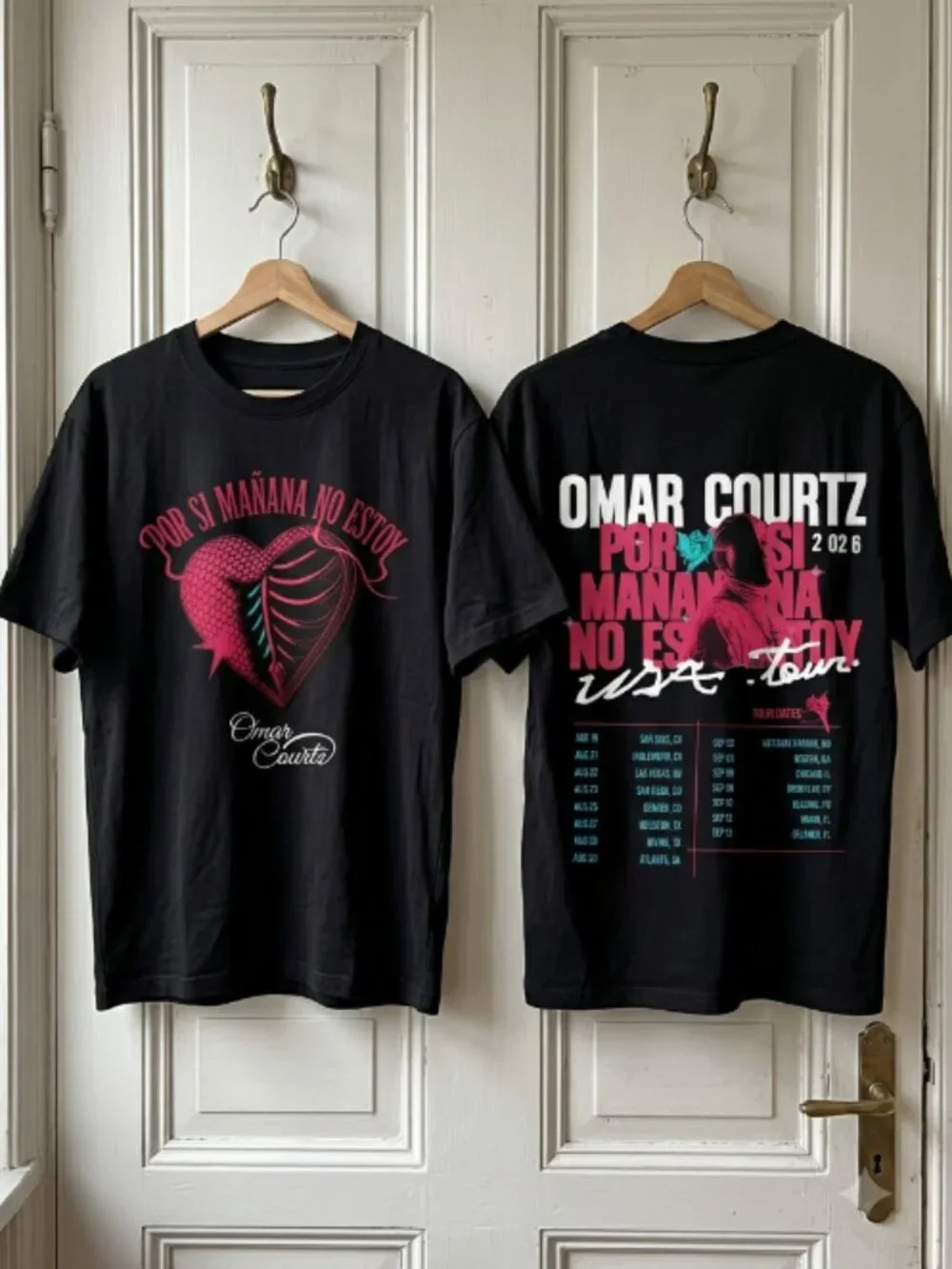 Omar Courtz Por Si Manana No Estoy USA Tour 2026 Music T shirt